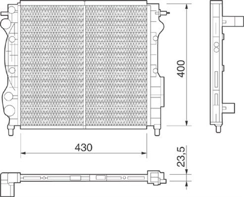 MAGNETI MARELLI Radiators, Motora dzesēšanas sistēma 350213255000